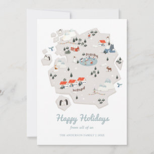 Joyeuses fêtes. Carte d'hiver. Pingouin de Noël