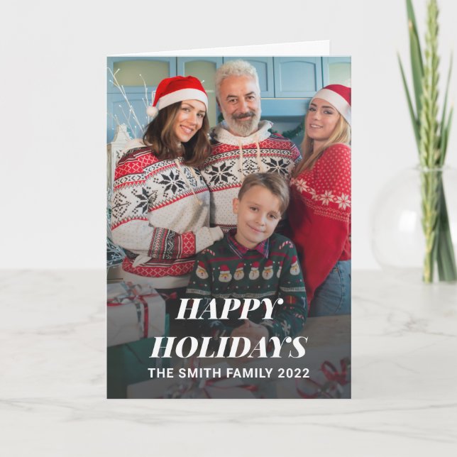 Joyeuses fêtes Carte photo de Noël (Devant)