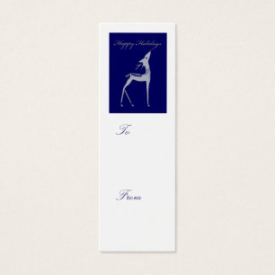 Joyeuses fêtes - étiquette cadeau rennes