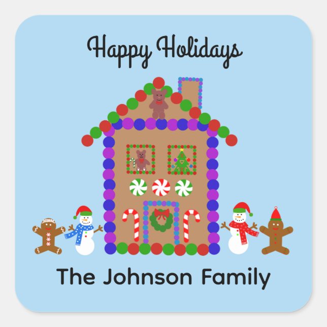 Joyeuses fêtes Gingerbread House #1 Stickers (Devant)
