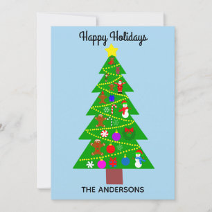 Joyeuses fêtes jolies sapin de Noël #1 Carte de va