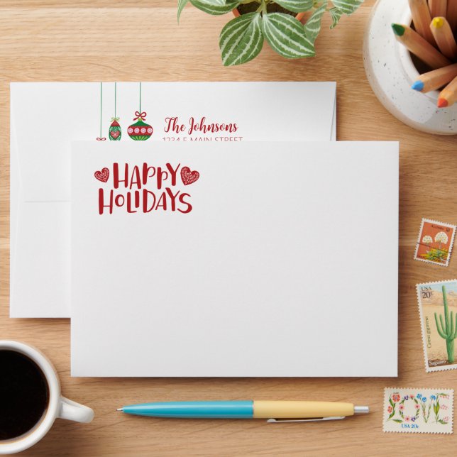 Joyeuses fêtes joyeux Enveloppe de Noël (Desk)