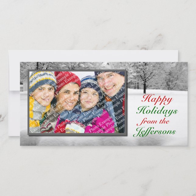Joyeuses fêtes Modèle Photo Noël hiver scène (Devant)