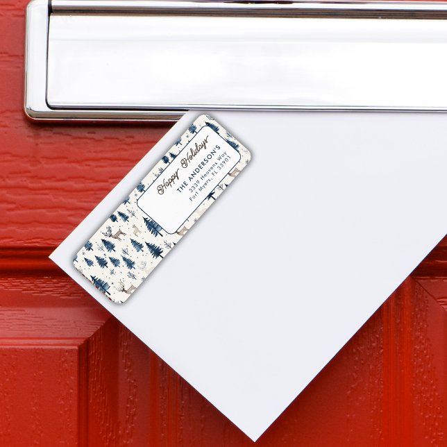 Joyeuses fêtes Noël Motif de forêt d'hiver (Créateur téléchargé)