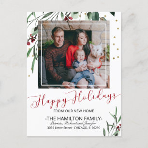 Joyeuses Fêtes Nouvelle Maison Moving Faire-part P