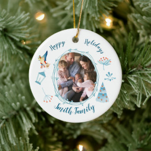 Joyeuses fêtes Ornement d'arbre de Noël Elf