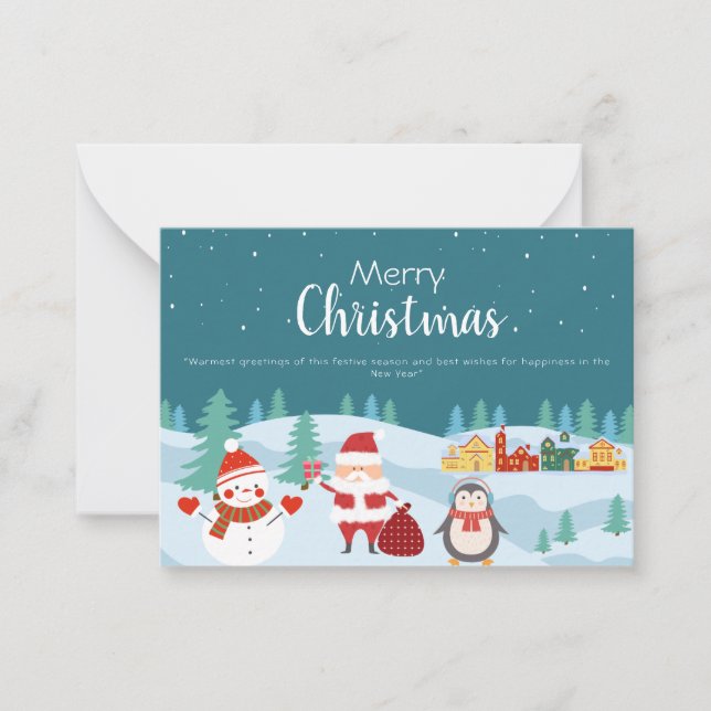 Joyeuses Fêtes Personnalisées Carte de Noël modern (Devant)