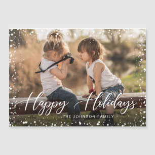 Joyeuses Fêtes Photo de Noël Carte magnétique