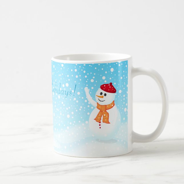 "Joyeuses fêtes" Snowman Mug (Droite)