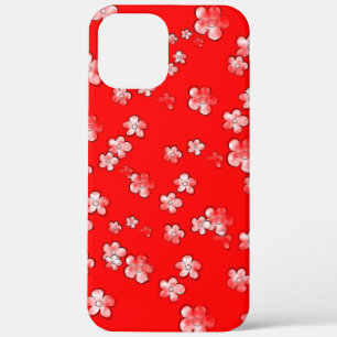 Joyeuses Fleurs 3 - Rouge - Jolie Fille Coque -