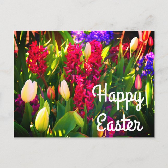 Joyeuses fleurs de printemps de Pâques #5 Carte po (Devant)