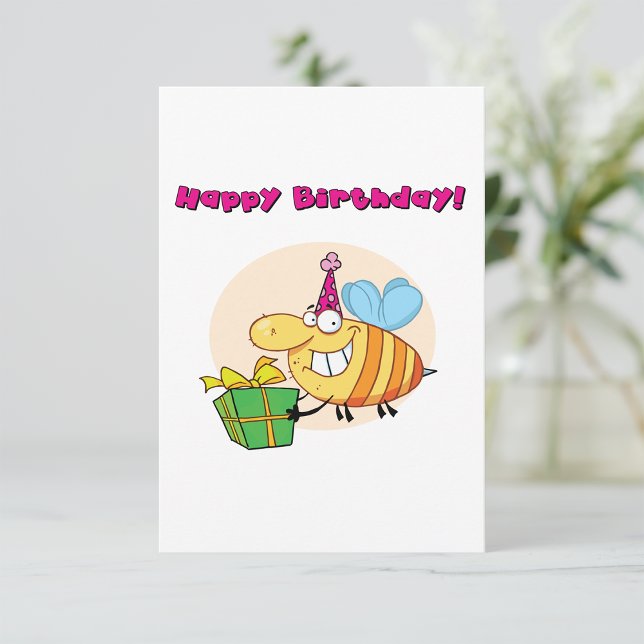 Joyeuses invitations d'abeilles d'anniversaire (Créateur téléchargé)