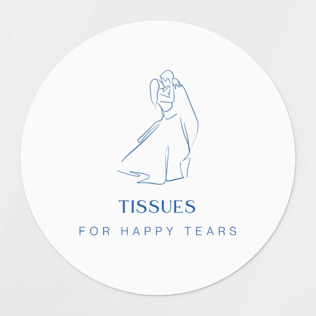 "Joyeuses larmes" Étiquettes modernes pour les tis (Design 1)