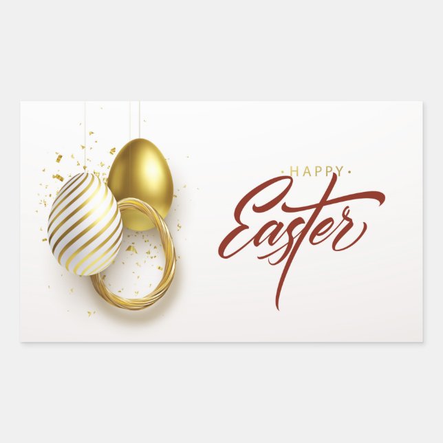 Joyeuses Pâques Autocollant rectangulaire (Devant)