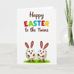 Joyeuses Pâques aux Jumeaux Carte