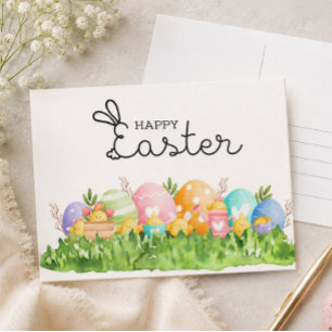Joyeuses Pâques avec Œufs  Carte postale