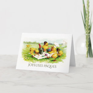 Joyeuses pâques. Carte Est à French