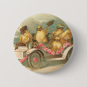 Joyeuses Pâques Cute Vintage Easter 2 Inch Round Button