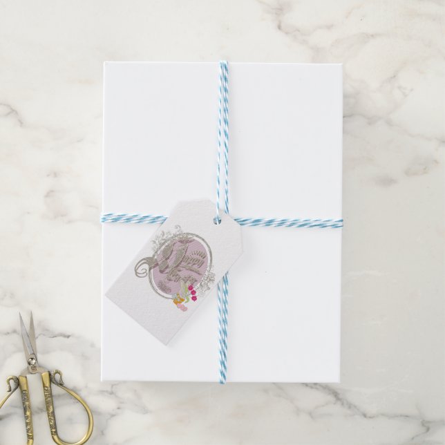 Joyeuses Pâques - Étiquette cadeau (Avec de laficelle)