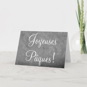 Joyeuses Pâques French Happy Easter Chalkboard Holiday Card