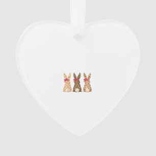 Joyeuses Pâques Léopard Lapin Coquette Arc Fille F