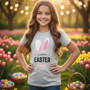 Joyeuses Pâques Oreilles de Lapin Mignon T-Shirt F