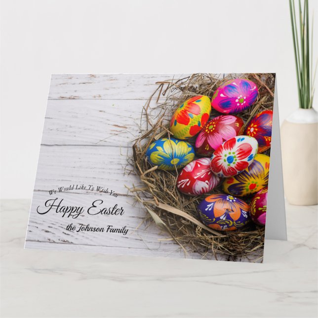 Joyeuses Pâques souhaitent la carte de voeux (Devant)