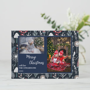 Joyeuses photos de famille de Noël carte de Noël.