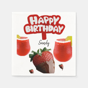 Joyeuses serviettes en papier d'anniversaire