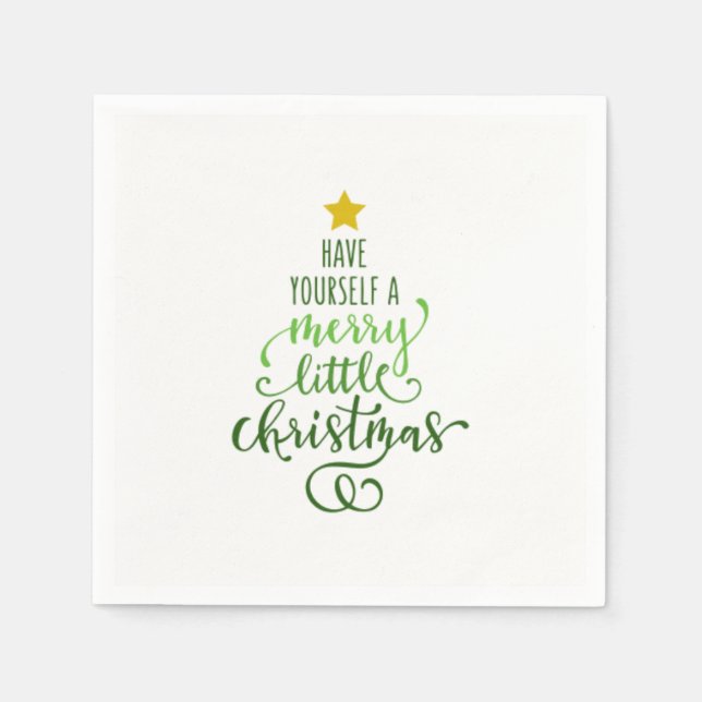 Joyeuses serviettes en papier de Noël (Devant)