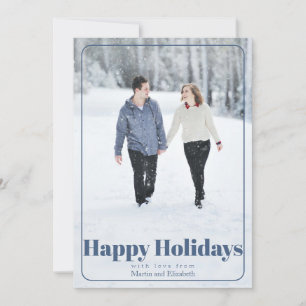 Joyeuses vacances avec carte de vacances photo