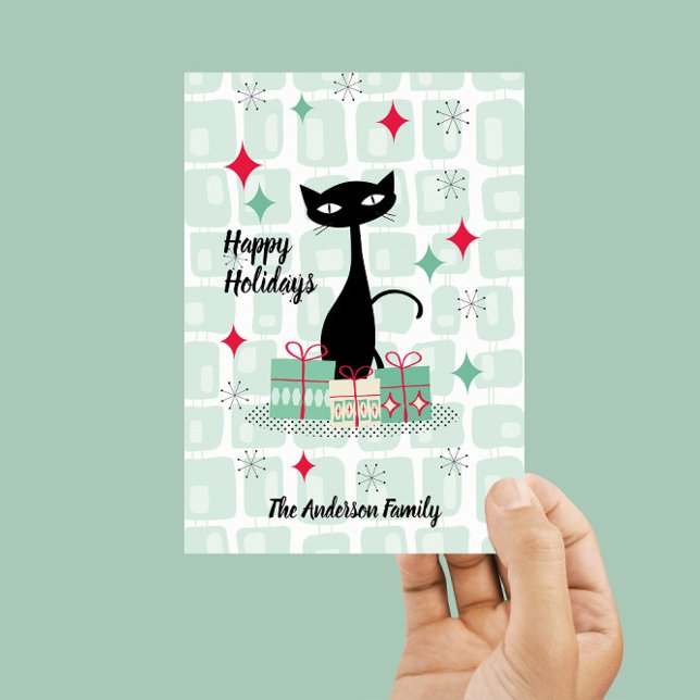 Joyeuses vacances, Chat de Noël atomique carte mag (Créateur téléchargé)