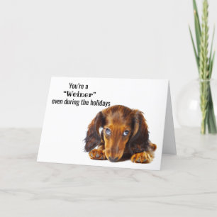 Joyeuses vacances Dachshund Chien Carte de vacance