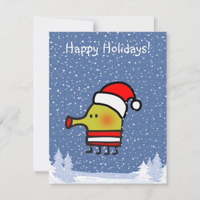 Joyeuses vacances Doodle Jump Carte de voeux (Devant)