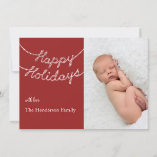 Joyeuses vacances en Twinkle Lights Carte photo