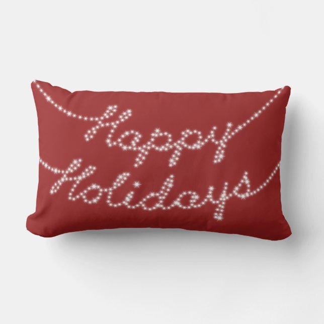 Joyeuses vacances en Twinkle Lumbar Coussin (Recto)