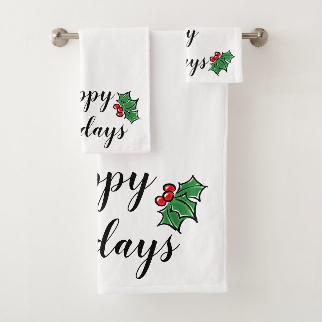 Joyeuses vacances Holly baies feuilles verdure (En situation)