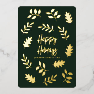 Joyeuses Vacances Moderne Simple Foliage Botanique