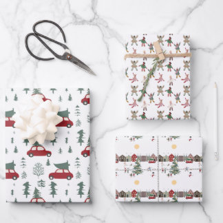 joyeuses vacances neige amusant emballage feuilles