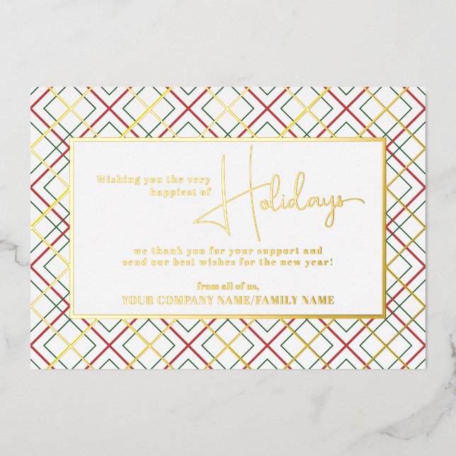 Joyeuses vacances Nouvel An Entreprise Plaid Entre (Recto)