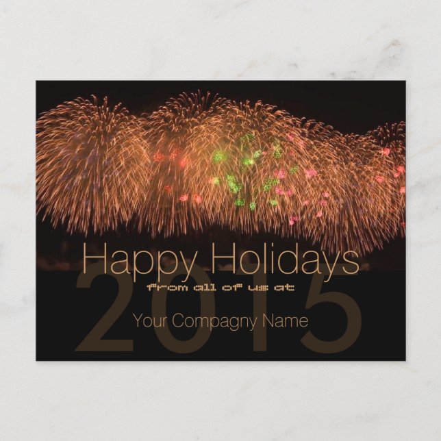 Joyeuses vacances personnalisables carte postale d (Devant)