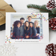 Joyeuses vacances personnalisées Photo pliée Carte