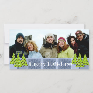 Joyeuses vacances Rétro Lime Trees Carte photo de