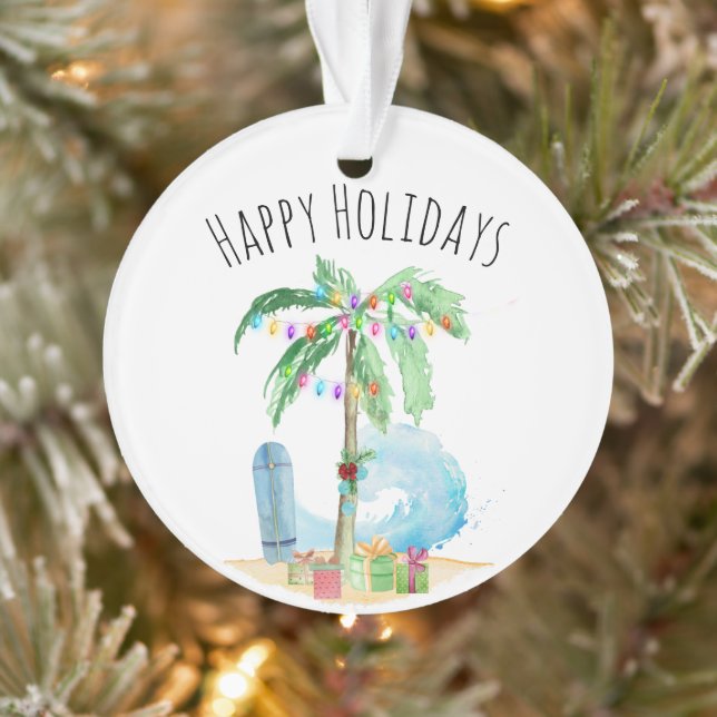 Joyeuses vacances Tropical Christmas Palm Tree Bea (Arbre)