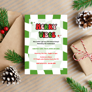 Joyeuses Vibes Super fête de Noël Invitation