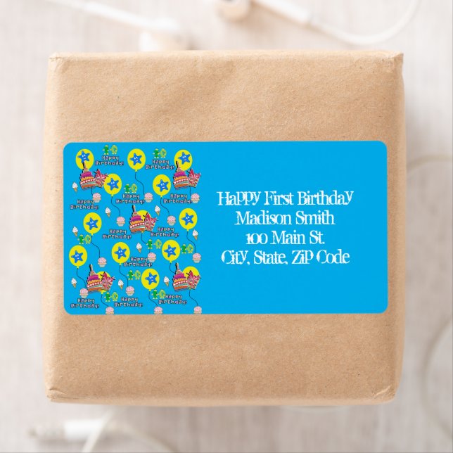 Joyeux 10e anniversaire Étiquettes de adresse, Ble (En situation)