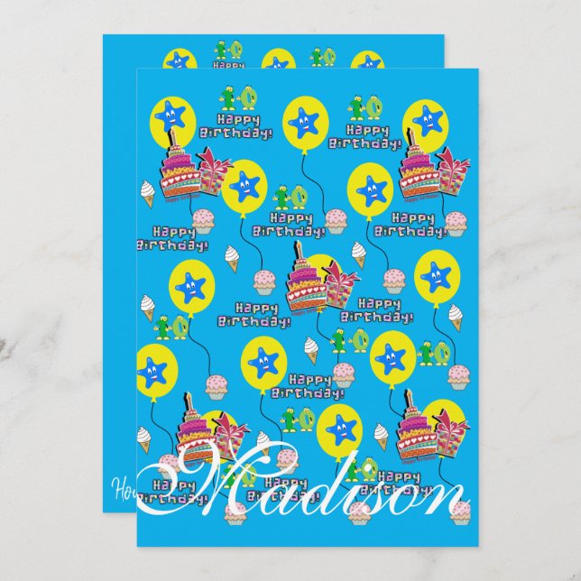 Joyeux 10e anniversaire Invitation Anniversaire #1 (Devant / Derrière)