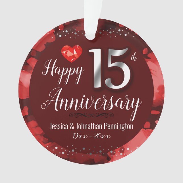 Joyeux 15e anniversaire de Mariage (devant)