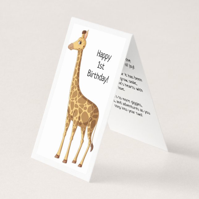 Joyeux 1er anniversaire - Carte pour enfants (Front)