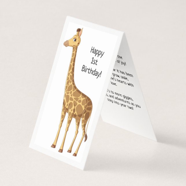 Joyeux 1er anniversaire - Carte pour enfants (Front)